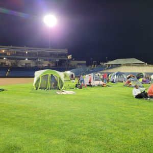 Camping out at Baseball